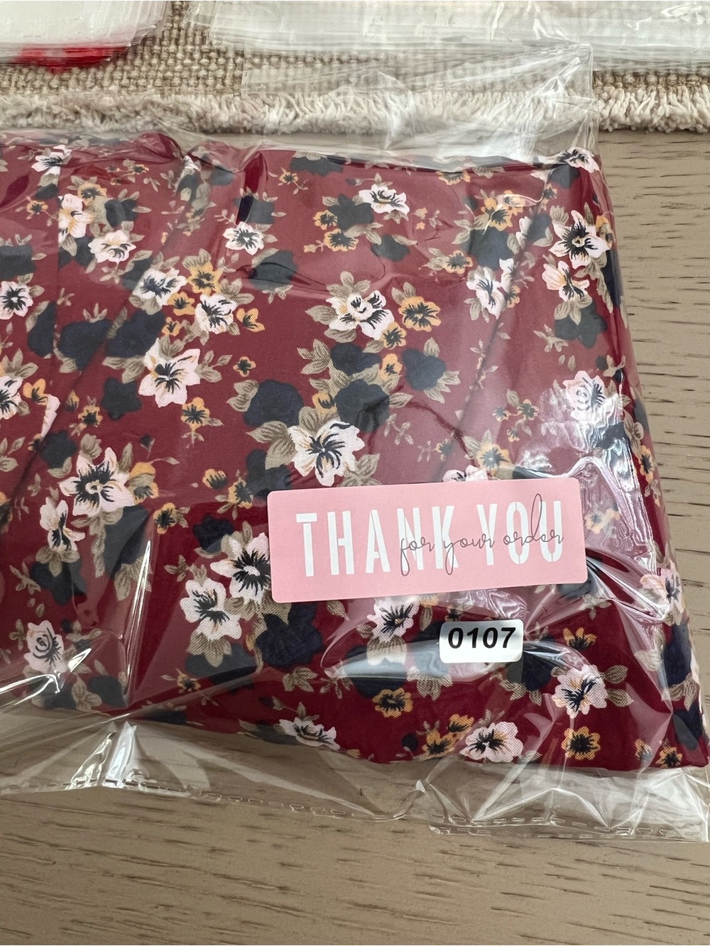 Sag Harbor Burgundy Floral Midi Skirt - Picture 8 of 8